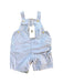 A Blue Overall Shorts from Petit Bateau in size 6-12M for neutral. (Front View)