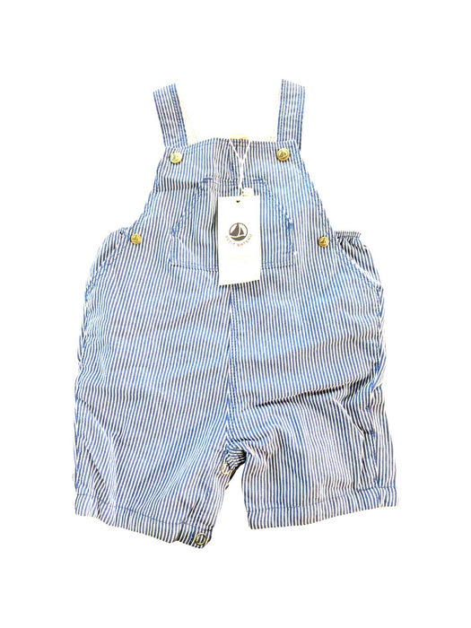 A Blue Overall Shorts from Petit Bateau in size 6-12M for neutral. (Back View)