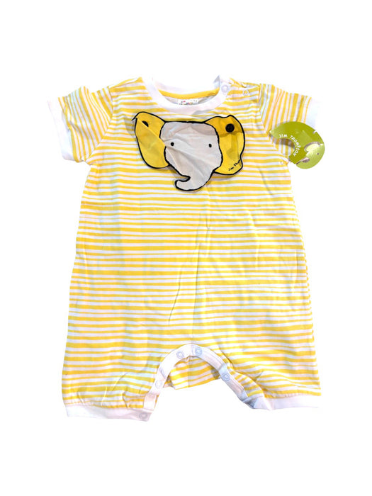 A Yellow Short Sleeve Rompers from Jim Thompson in size 12-18M for neutral. (Front View)