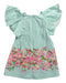 A Green Short Sleeve Tops from Sea Apple in size 6-12M for girl. (Back View)