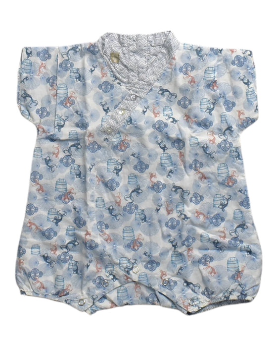 A Blue Short Sleeve Rompers from Thao Van in size 6-12M for boy. (Front View)