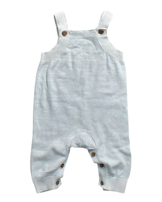 A Blue Long Overalls from Mothercare in size 0-3M for boy. (Front View)