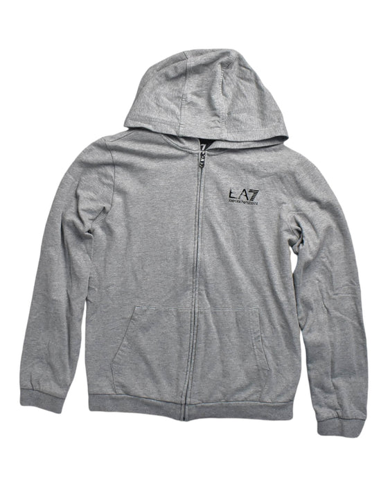 A Grey Hoodie from Emporio Armani in size 14Y for boy. (Front View)