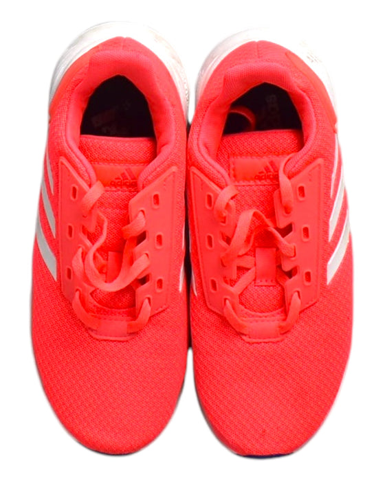 A Red Sneakers from Adidas in size 7Y for girl. (Back View)