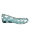 A Teal Flats from Mini Melissa in size 7Y for girl. (Front View)