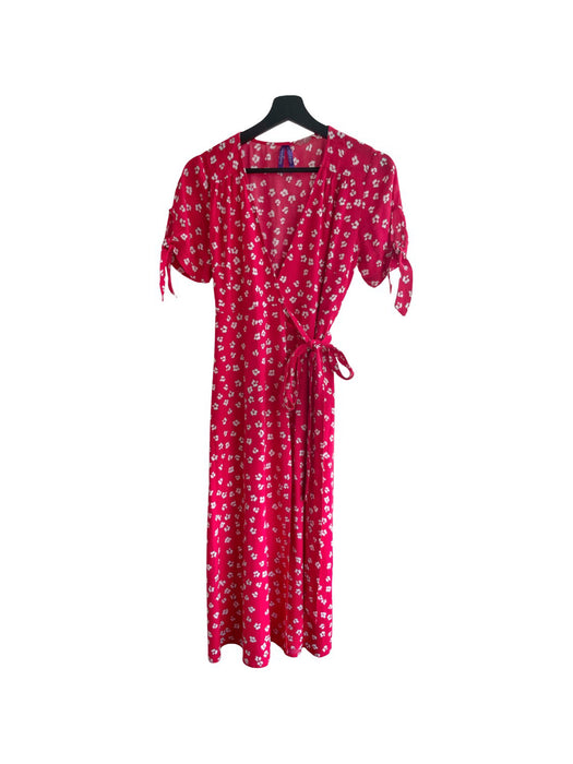 A Red Short Sleeve Dresses from Seraphine in size XS for maternity. (Front View)