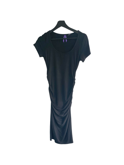 A Black Short Sleeve Dresses from Seraphine in size XS for maternity. (Front View)