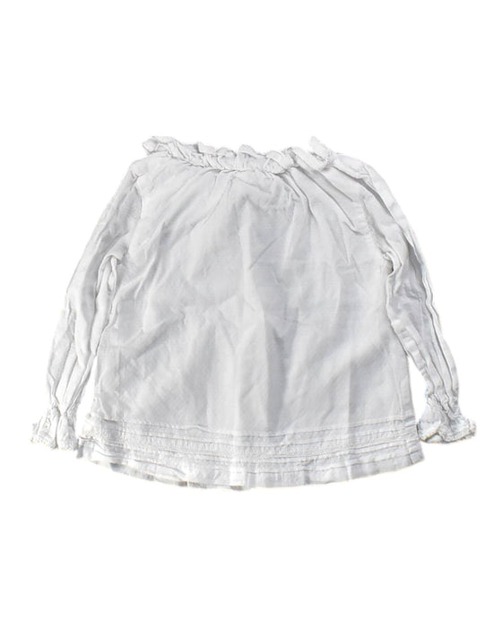 A White Long Sleeve Tops from The Little White Company in size 6-12M for girl. (Back View)