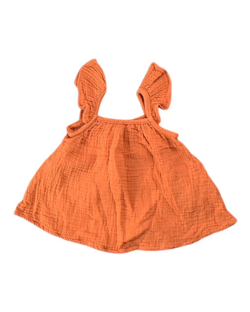 A Orange Sleeveless Dresses from Seed in size 3-6M for girl. (Front View)