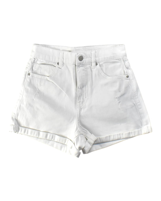 A White Shorts from Seed in size 12Y for girl. (Front View)