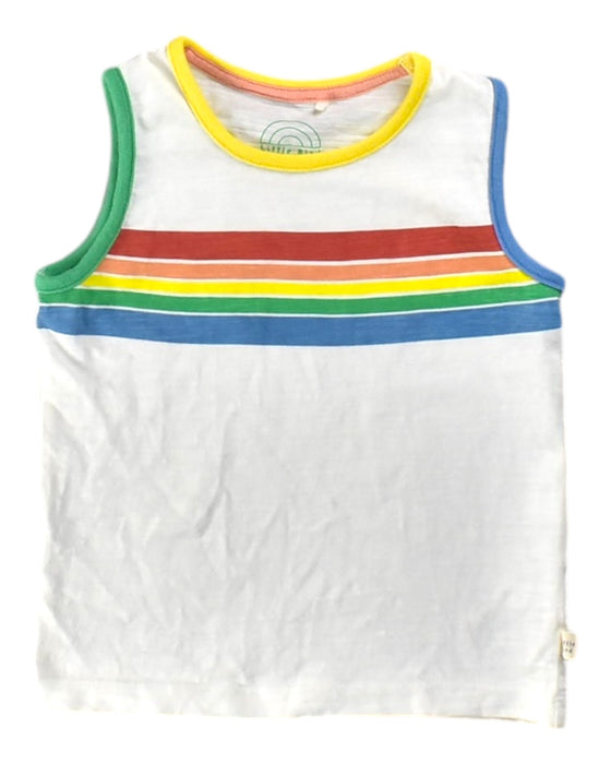 A White Sleeveless T Shirts from Little Bird in size 3T for boy. (Front View)