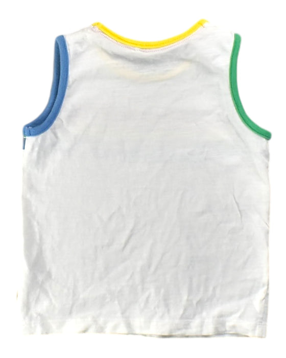 A White Sleeveless T Shirts from Little Bird in size 3T for boy. (Back View)