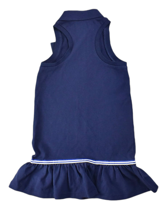 A Blue Sleeveless Dresses from Polo Ralph Lauren in size 5T for girl. (Front View)