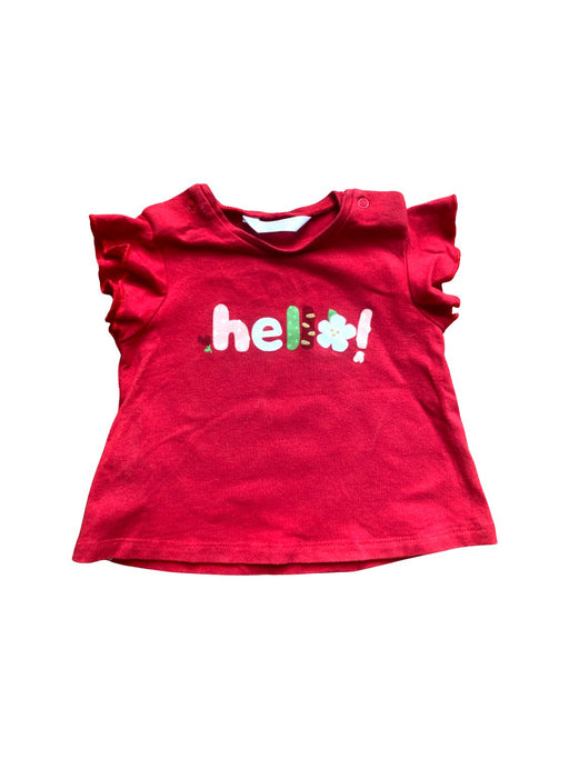 A Red Short Sleeve T Shirts from Mayoral in size 3-6M for girl. (Front View)