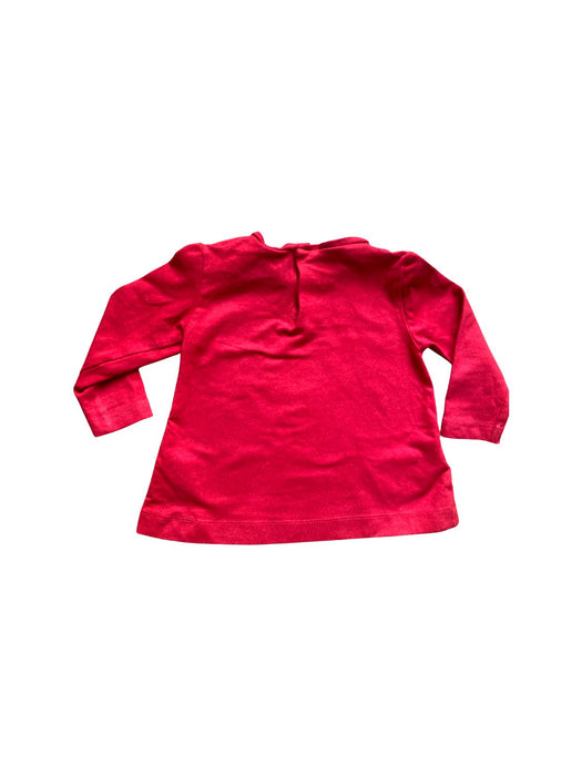 A Red Long Sleeve T Shirts from Mayoral in size 6-12M for girl. (Back View)