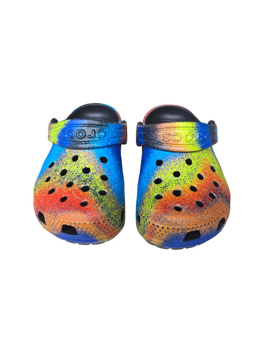 A Multicolour Slip Ons from Crocs in size 18-24M for neutral. (Front View)