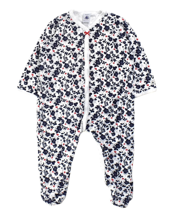 A White Long Sleeve Jumpsuits from Petit Bateau in size 12-18M for girl. (Front View)