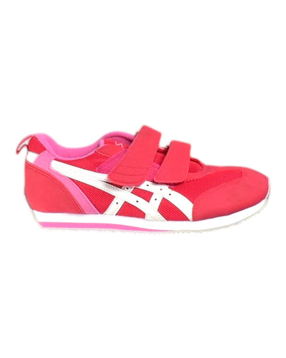 A Pink Sneakers from ASICS in size 9Y for girl. (Front View)