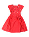 A Red Short Sleeve Dresses from Chateau de Sable in size 8Y for girl. (Front View)