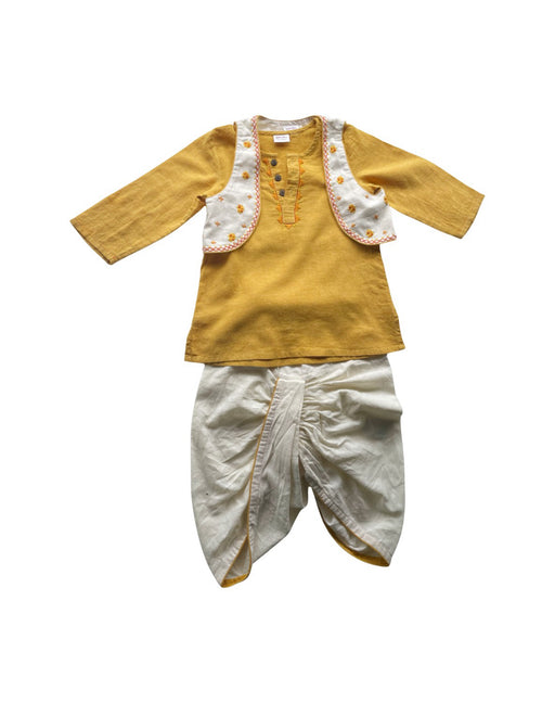 A Yellow Pants Sets from Retykle in size 12-18M for boy. (Front View)