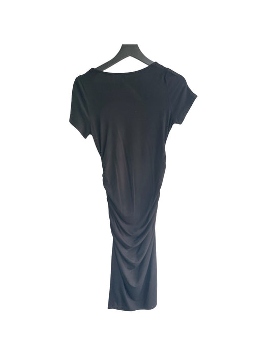 A Black Short Sleeve Dresses from Seraphine in size XS for maternity. (Back View)