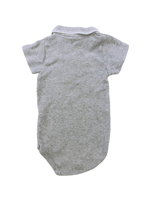 A Grey Short Sleeve Bodysuits from Petit Bateau in size 6-12M for boy. (Back View)