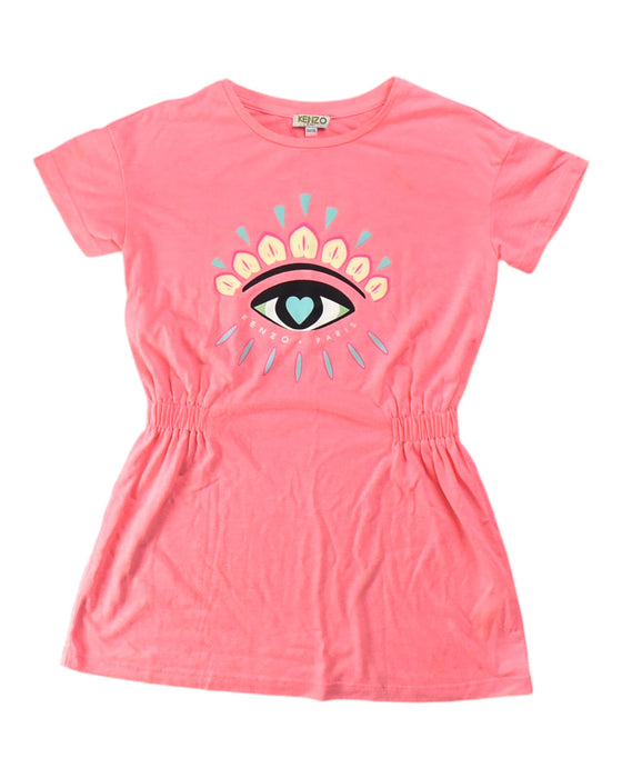 A Pink Short Sleeve Dresses from Kenzo in size 6T for girl. (Front View)