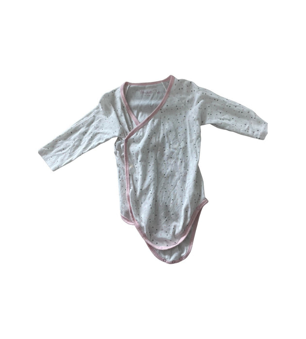 A White Long Sleeve Bodysuits from Château de Sable in size 18-24M for neutral. (Front View)