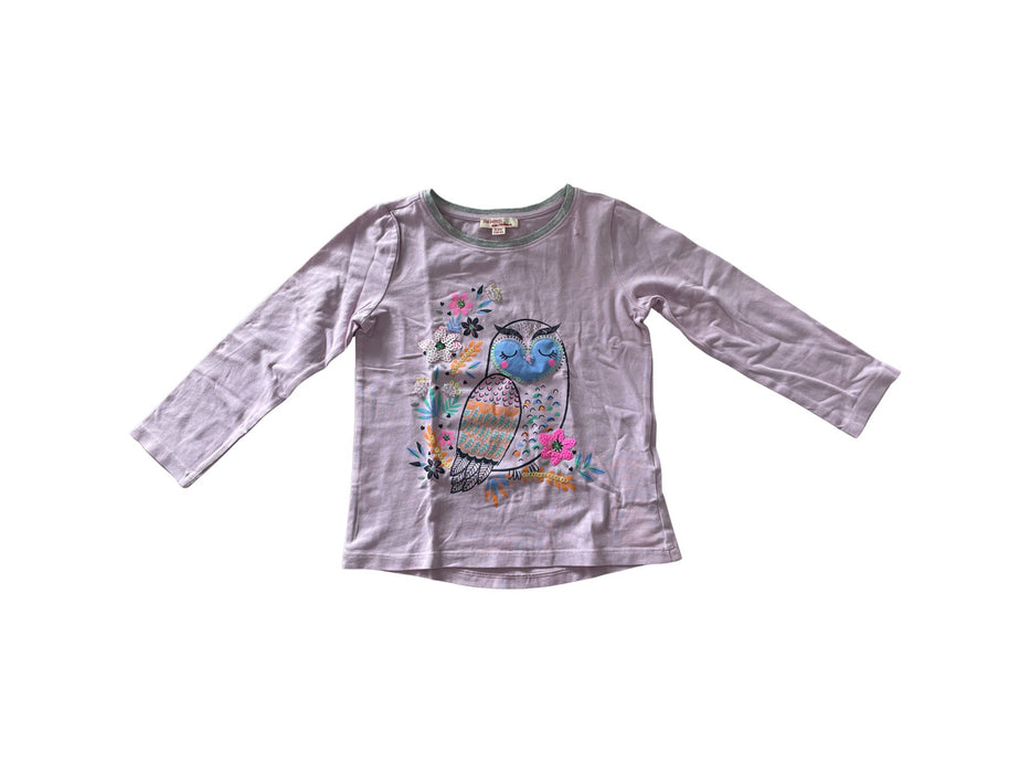 A Purple Long Sleeve T Shirts from Du Pareil au même in size 5T for girl. (Front View)