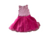 A Pink Sleeveless Dresses from Seed in size 5T for girl. (Front View)