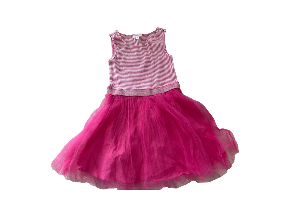 A Pink Sleeveless Dresses from Seed in size 5T for girl. (Front View)