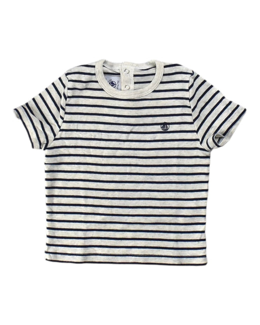 A White Short Sleeve Tops from Petit Bateau in size 12-18M for girl. (Front View)