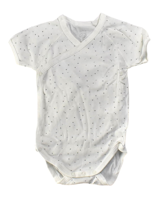 A White Short Sleeve Bodysuits from Petit Bateau in size 6-12M for neutral. (Front View)