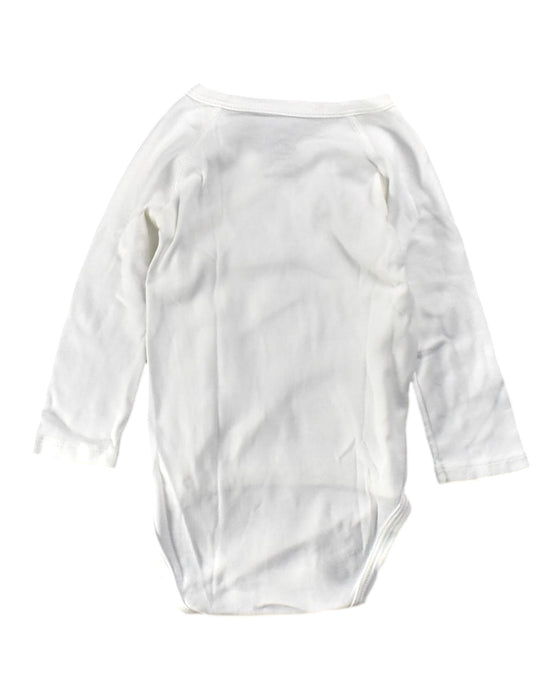 A White Long Sleeve Bodysuits from Petit Bateau in size 6-12M for neutral. (Back View)