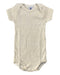 A White Short Sleeve Bodysuits from Petit Bateau in size 6-12M for girl. (Front View)