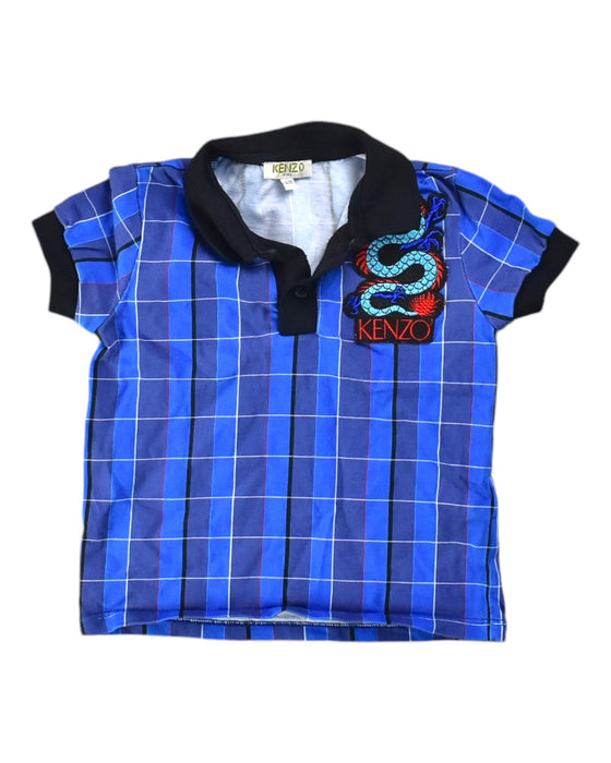 A Blue Short Sleeve Polos from Kenzo in size 3T for boy. (Front View)