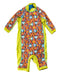 A Yellow Swimsuits from Popin in size 6-12M for girl. (Front View)