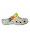 A White Sandals from Crocs in size 3T for girl. (Front View)