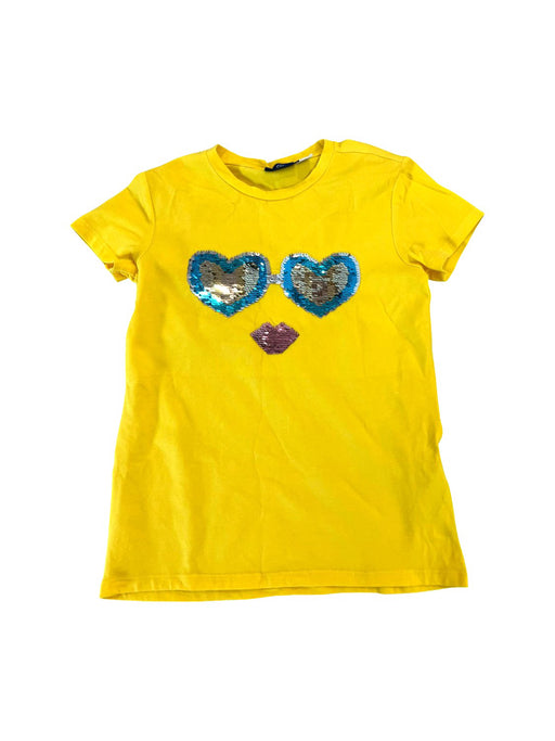 A Yellow Short Sleeve T Shirts from Chicco in size 8Y for girl. (Front View)