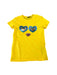 A Yellow Short Sleeve T Shirts from Chicco in size 8Y for girl. (Front View)