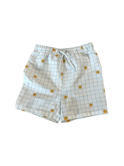 A White Swim Shorts from Le Petit Society in size 3T for boy. (Front View)