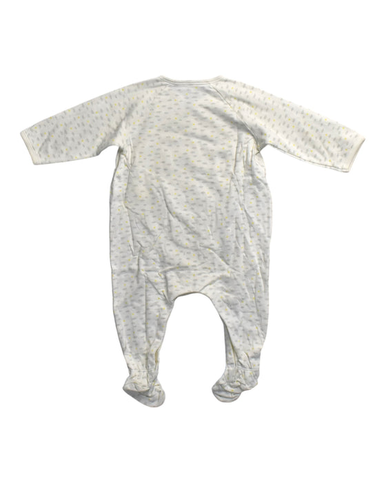 A White Onesies from Petit Bateau in size 6-12M for neutral. (Back View)