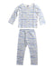 A White Pyjama Sets from Petit Bateau in size 0-3M for boy. (Front View)