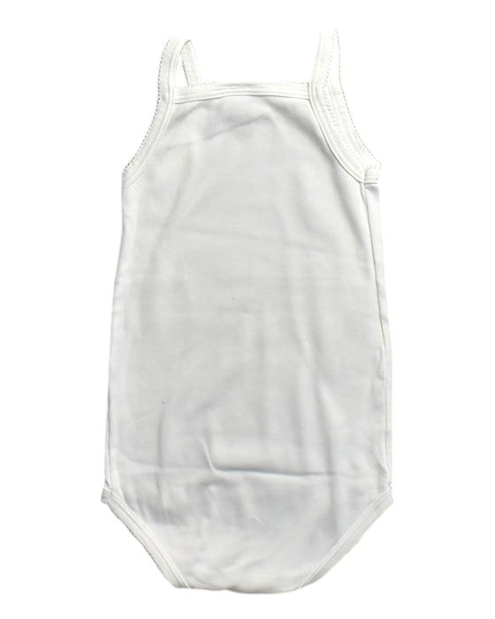 A White Sleeveless Bodysuits from Petit Bateau in size 0-3M for girl. (Back View)