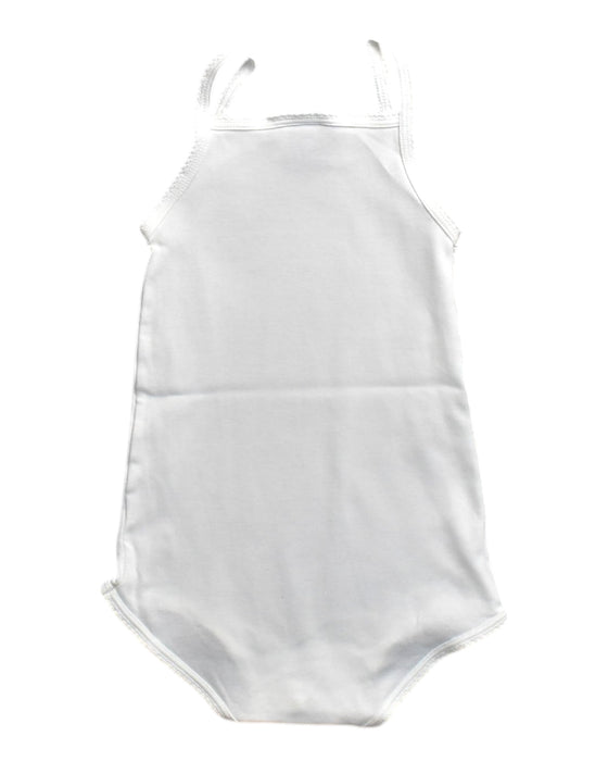 A White Sleeveless Bodysuits from Petit Bateau in size 0-3M for girl. (Back View)