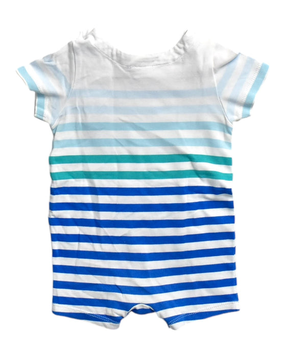 A Blue Short Sleeve Rompers from Jacadi in size 6-12M for boy. (Back View)