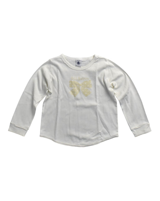 A White Long Sleeve Tops from Petit Bateau in size 0-3M for girl. (Front View)