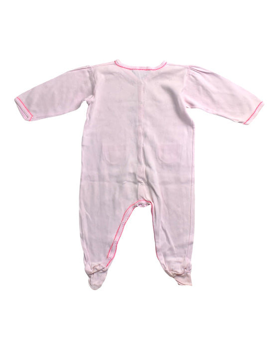 A Pink Onesies from Petit Bateau in size 6-12M for girl. (Back View)