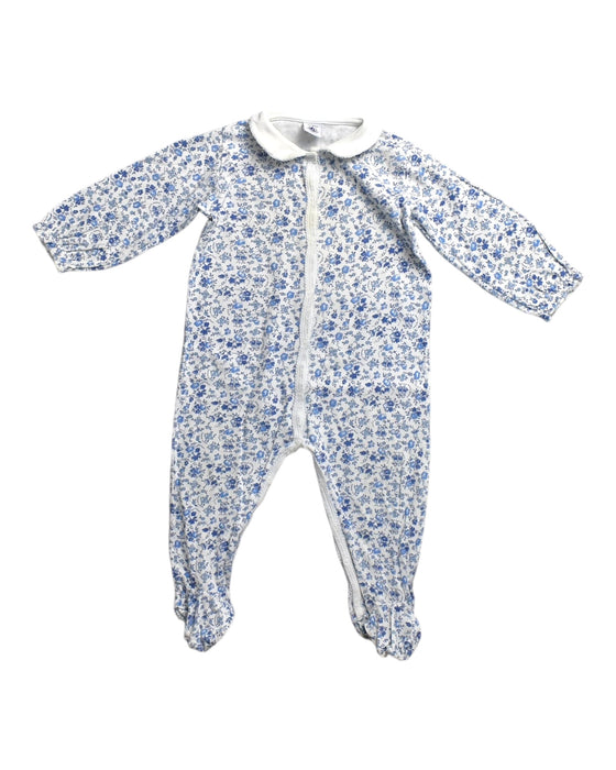 A Blue Long Sleeve Jumpsuits from Petit Bateau in size 12-18M for boy. (Front View)