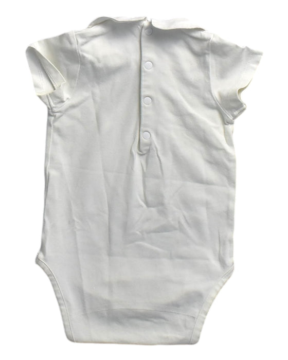 A White Short Sleeve Bodysuits from Tartine et Chocolat in size 6-12M for girl. (Back View)